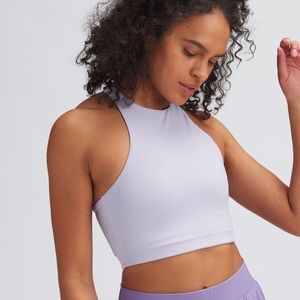 Purple Hiking Yoga Pilates Mesh Sports Bra XS